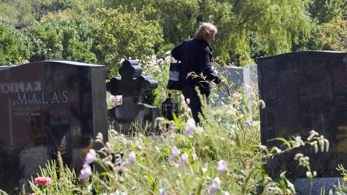 Esta foto de 2007 muestra tumbas del cementerio de Notre-Dame-des-Neiges cubiertas por la maleza cuando sus empleados fueron puestos en paro por el empleador durante un conflicto laboral. En 2021, se propuso la idea de dejar crecer la hierba como forma de proteger el medio ambiente dentro del cementerio.