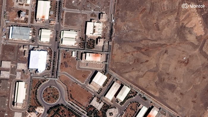 Une image satellite montre une vue rapprochée de l'installation nucléaire près de Natanz, en Iran, le 1er mars 2026.
