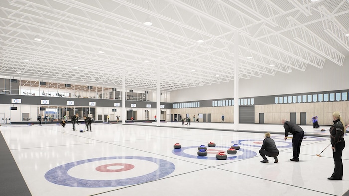 Le nouveau Centre de curling Ellipse Assurances comptera huit allées de glace.