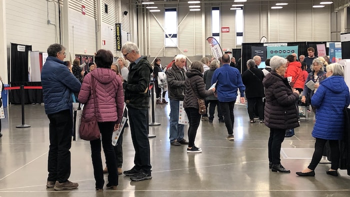 Plusieurs personnes se sont déplacées au Centre des foires de Sherbrooke pour l'occasion. 