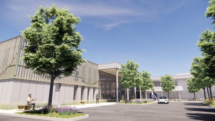 Un croquis du nouveau Centre de congrès de Rimouski.