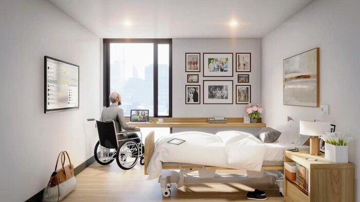 Illustration de Cherry Place, au sein du Rekai Centre représentant une chambre individuelle.