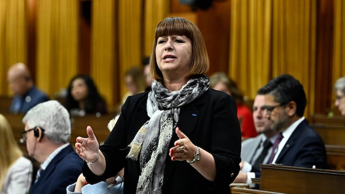 Marie-France Lalonde lors d'une période des questions aux Communes.