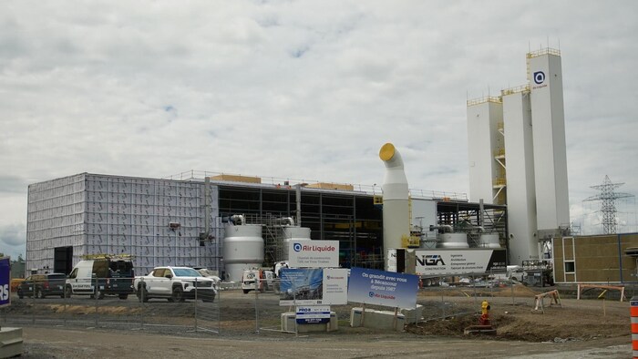 Le chantier d'Air Liquide à Bécancour.