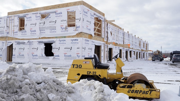 Un chantier de construction logements à Trois-Rivières.