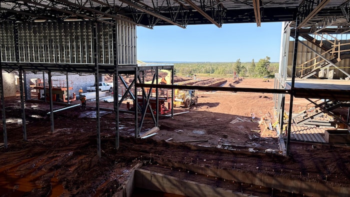 Vue du chantier de l'école Évangéline.