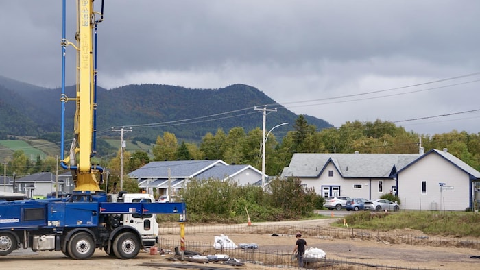Le site du chantier à Carleton-sur-Mer.