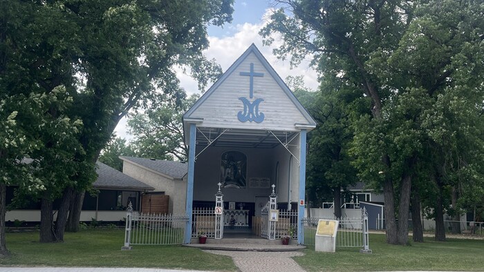 La première chapelle construite à Saint-Norbert au Manitoba.