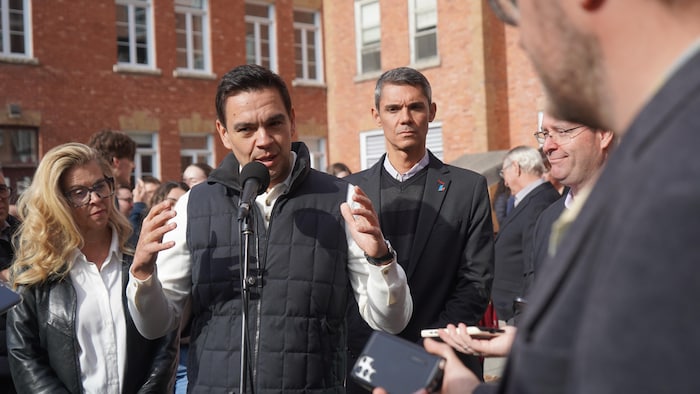 Le chef du Parti libéral du Québec, Charles Milliard.
