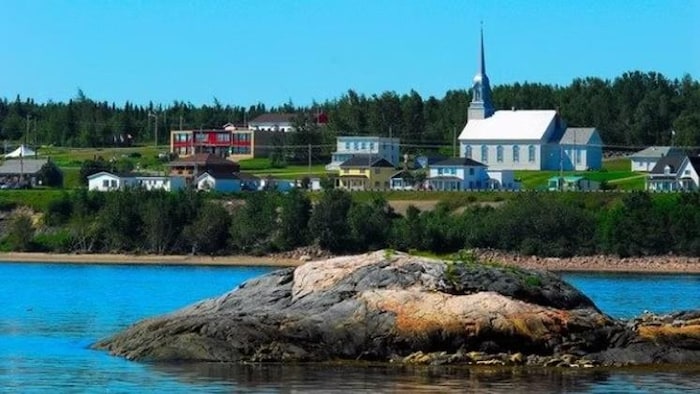 Le centre du village de Baie-Sainte-Catherine.