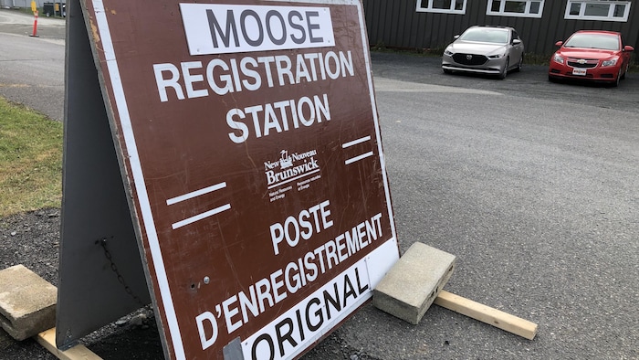 Le poste d'enregistrement des prises d'orignaux, dans le nord-ouest du Nouveau-Brunswick.