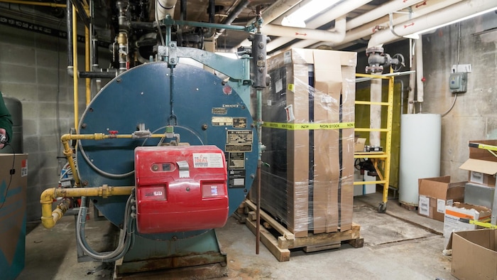 une chadiere de chauffage.