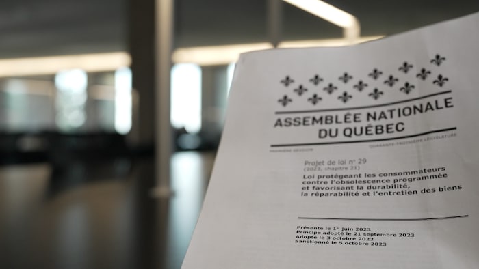 Le libellé du projet de loi 29 modifiant la Loi sur la protection du consommateur.