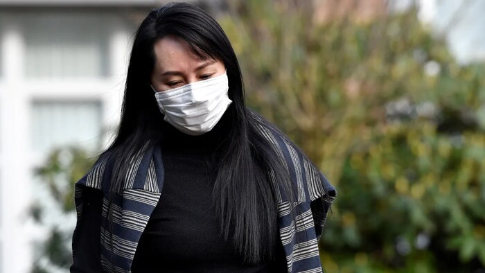 The legislation, which passed the U.S. Senate, credits Canada's handling of the arrest of Huawei executive Meng Wanzhou, seen here in Vancouver in March.
