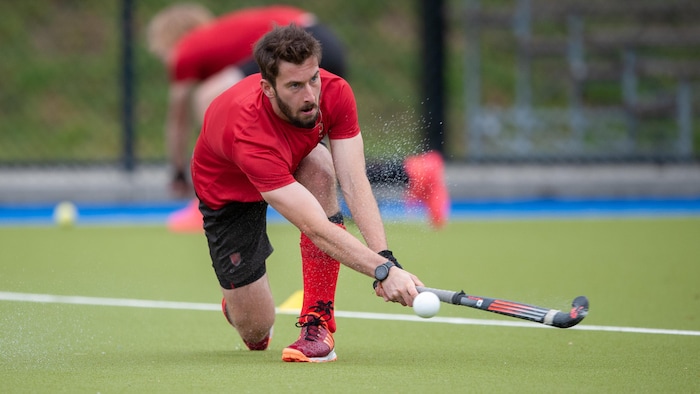 Cinq Hockeyeurs Sur Gazon De Chelsea En Inde Pour La Coupe Du Monde