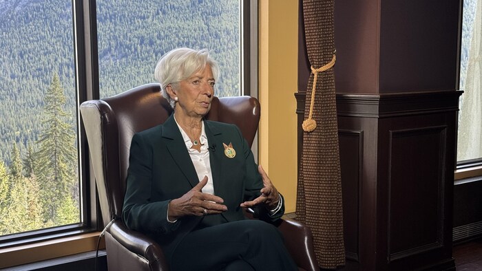 La présidente de la Banque centrale européenne, Christine Lagarde à Banff.