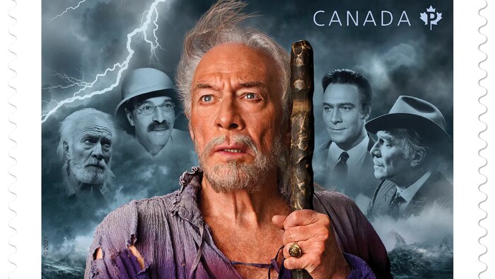 Ang commemorative stamp ni Christopher Plummer.