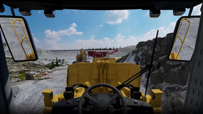Une simulation montre les angles morts d'une chargeuse sur un chantier.