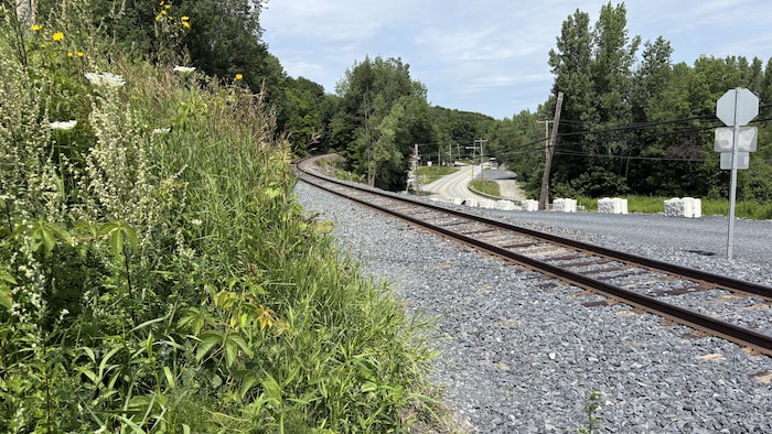Un chemin de fer.