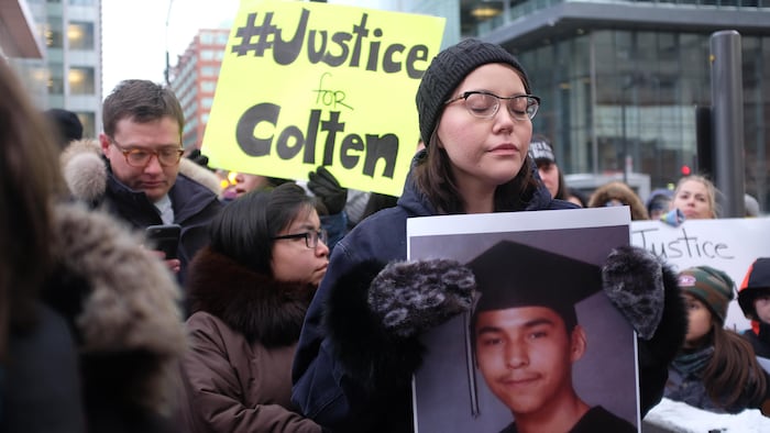 Une veillée à la mémoire de Colten Boushie avait lieu à Montréal, le mardi 13 février 2018.