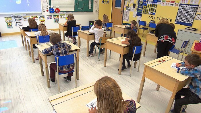 Dans une classe de la Commission scolaire de l'Estuaire sur la Côte-Nord.