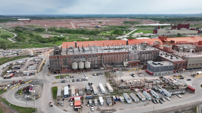 Une vue aérienne de l’usine Rio Tinto de Jonquière