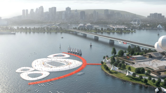 Un rendu visuel du projet flottant.