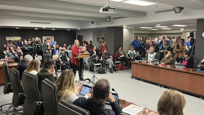 Plusieurs dizaines de citoyens se sont présentés à la réunion du conseil municipal de Rouyn-Noranda où le dossier de la Fonderie Horne est revenu dans le débat.