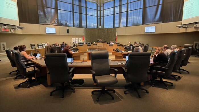 Plan d'ensemble d'une réunion du conseil municipal de Sudbury