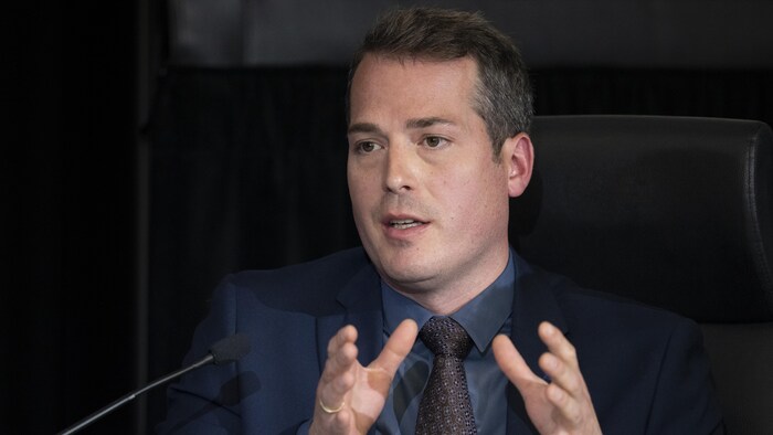 Le conseiller municipal Mathieu Fleury en audience.