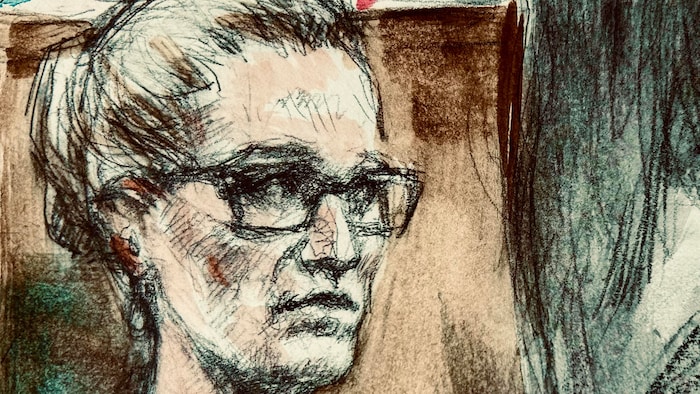 Une illustration judiciaire du procès.