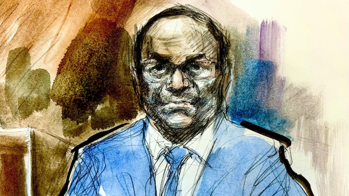 Une illustration judiciaire du procès.