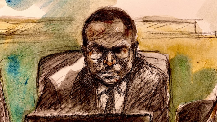 Une illustration judiciaire du procès.