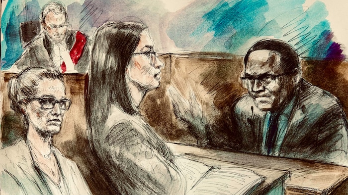 Une illustration du contre-interrogatoire de Michael Thompson.