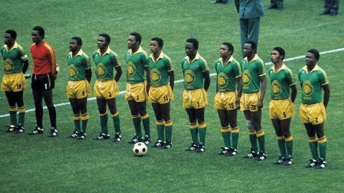 L'équipe du Zaïre.