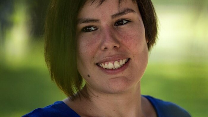 Courtney Montour sourit.