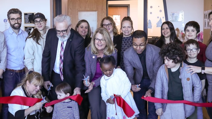 L'inauguration du CPE dans les locaux de l'Union des producteurs agricoles, à Longueuil, en mars 2024.