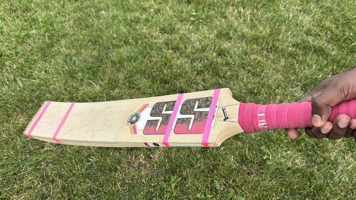 Un bâton de cricket en bois