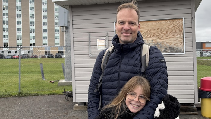 Portrait de Dany Gauthier et de sa fille, Adeline.