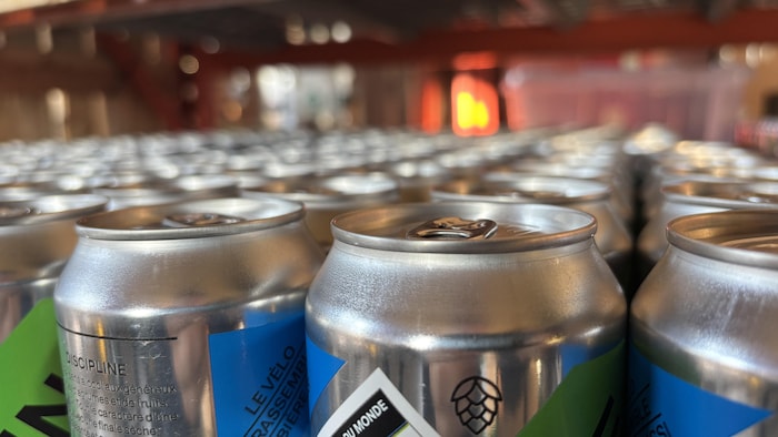 Des canettes de bière.