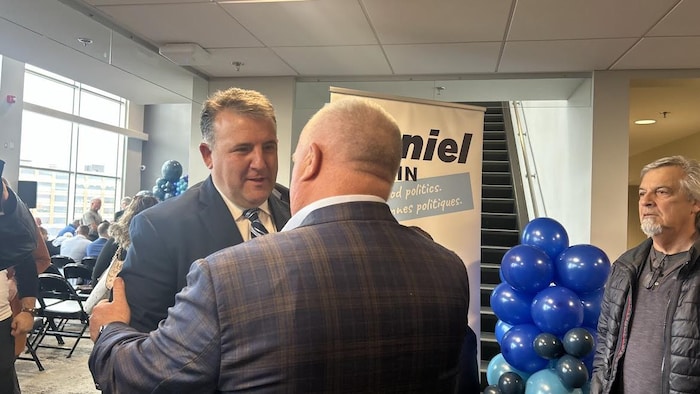 Une photo de Daniel Allain lors de son lancement de campagne.