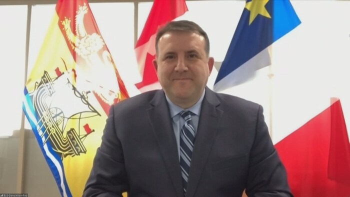 Le ministre Daniel Allain, en entrevue au Téléjournal Acadie le 22 février 2021