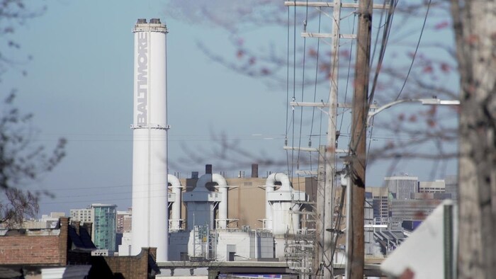 Une usine d'incinération de déchets à Baltimore. 