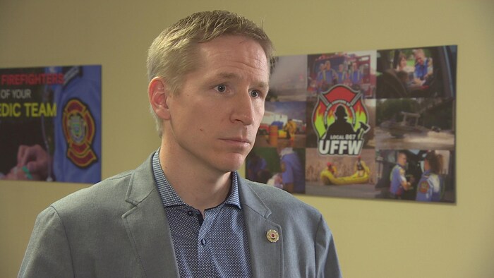 Derek Balcaen du syndicat des pompiers de Winnipeg (UFFW)