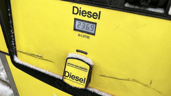 Le prix du diesel à la pompe.