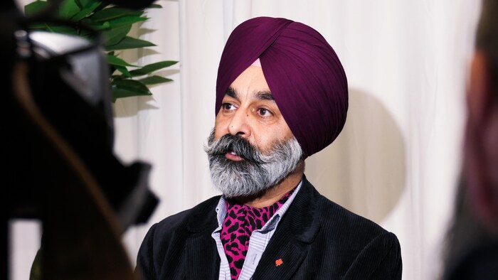 Le député néodémocrate Diljeet Brar, le 6 février 2023 au Centre culturel Punjab de Winnipeg