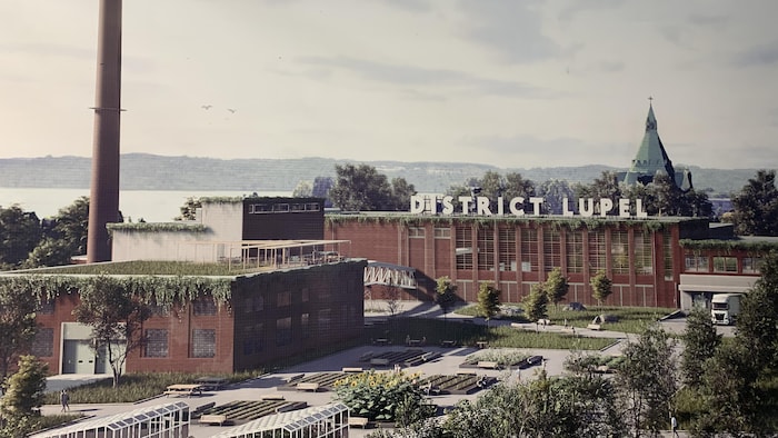 Maquette finale du projet du District Lupel à Trois-Rivières. 