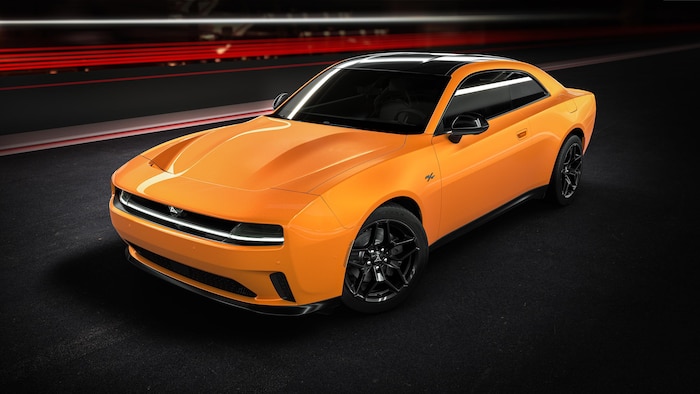 La Dodge Charger Daytona R/T 2024 à deux portes.