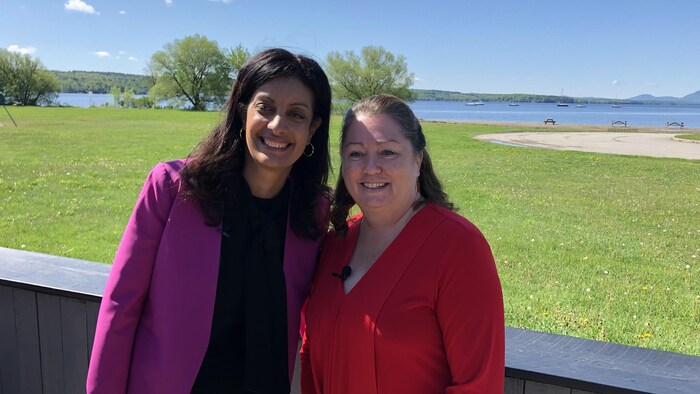 Dominique Anglade et Vicky-May Hamm.