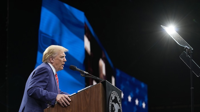 L'ancien président Donald Trump s'exprime à la convention de la National Rifle Association.